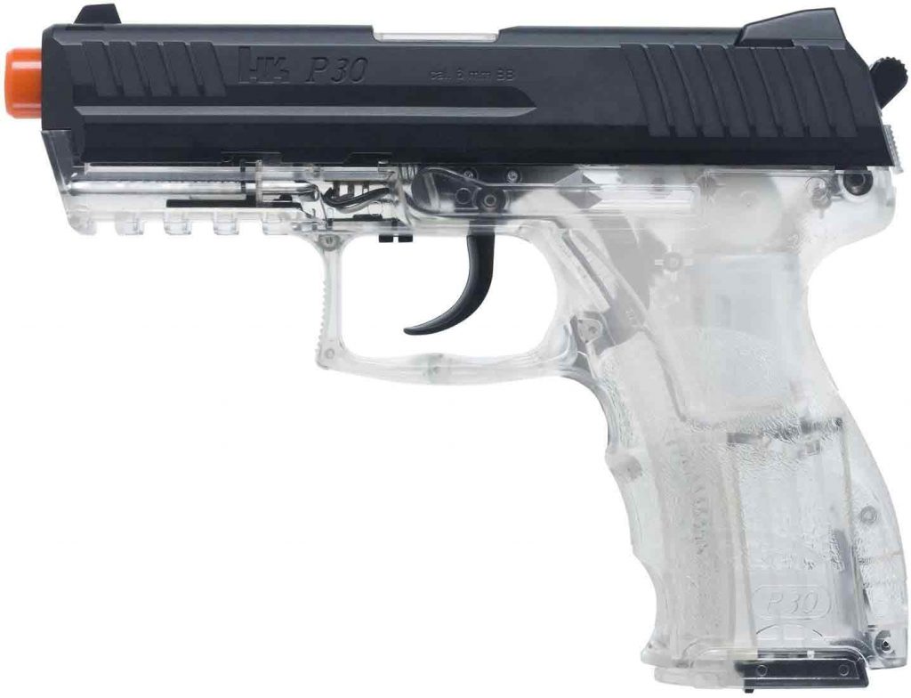 HK P30 6mm Airsoft Clear with Metal Slite